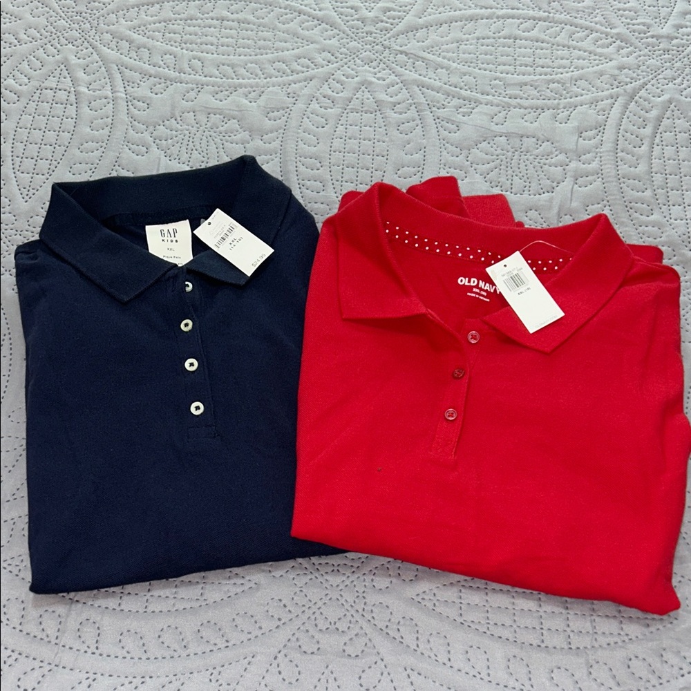 GAP Kids And Old Navy Pique Polo Shirts. NWT